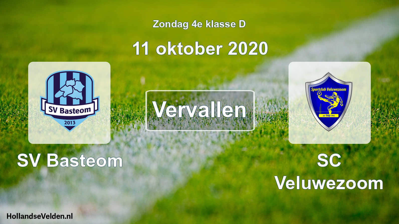 Scheduled Match: SV Basteom - SC Veluwezoom (11 October 2020)