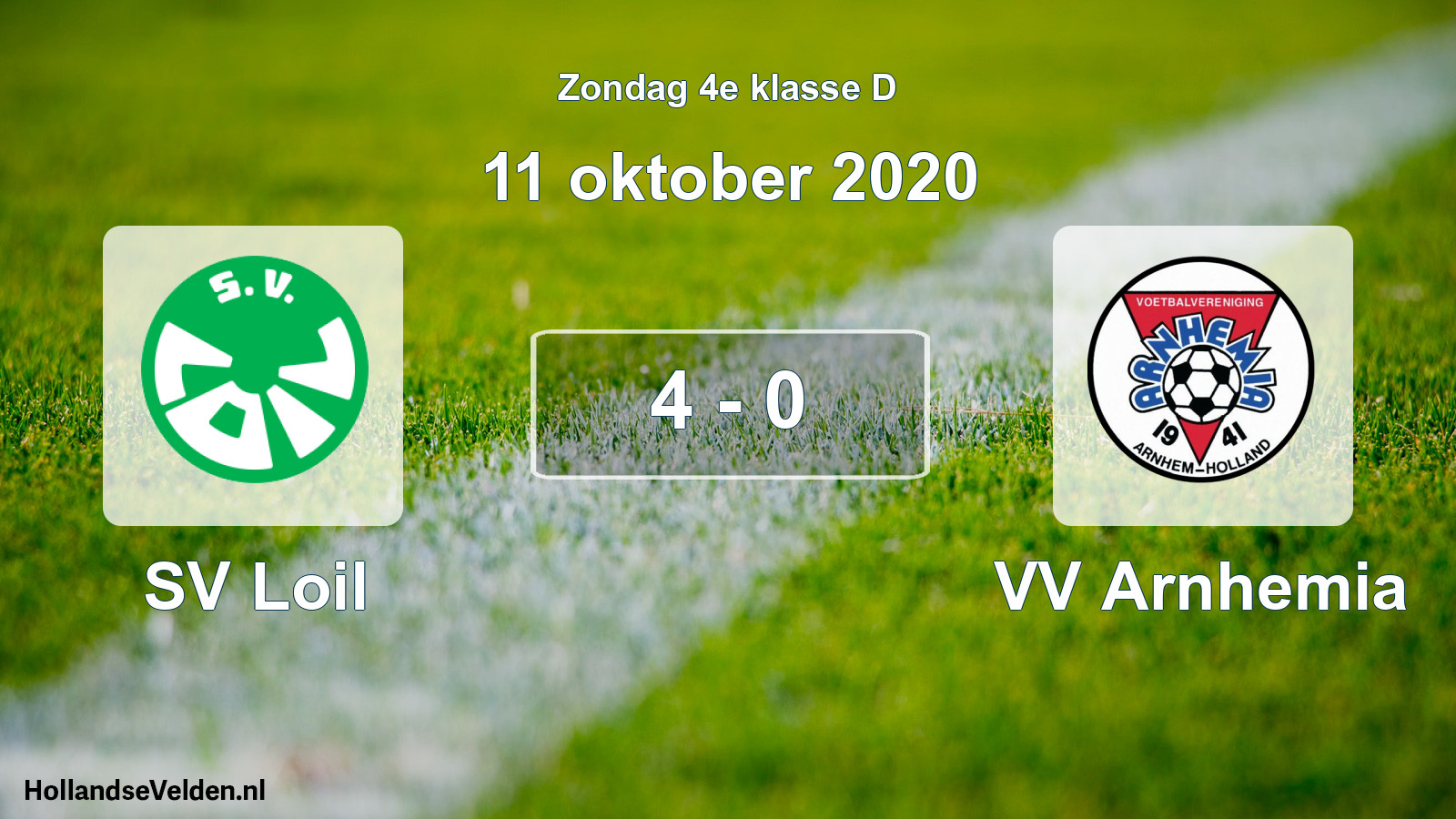 Total number of matches played: SV Loil - VV Arnhemia 4 - 0 (11 October 2020)