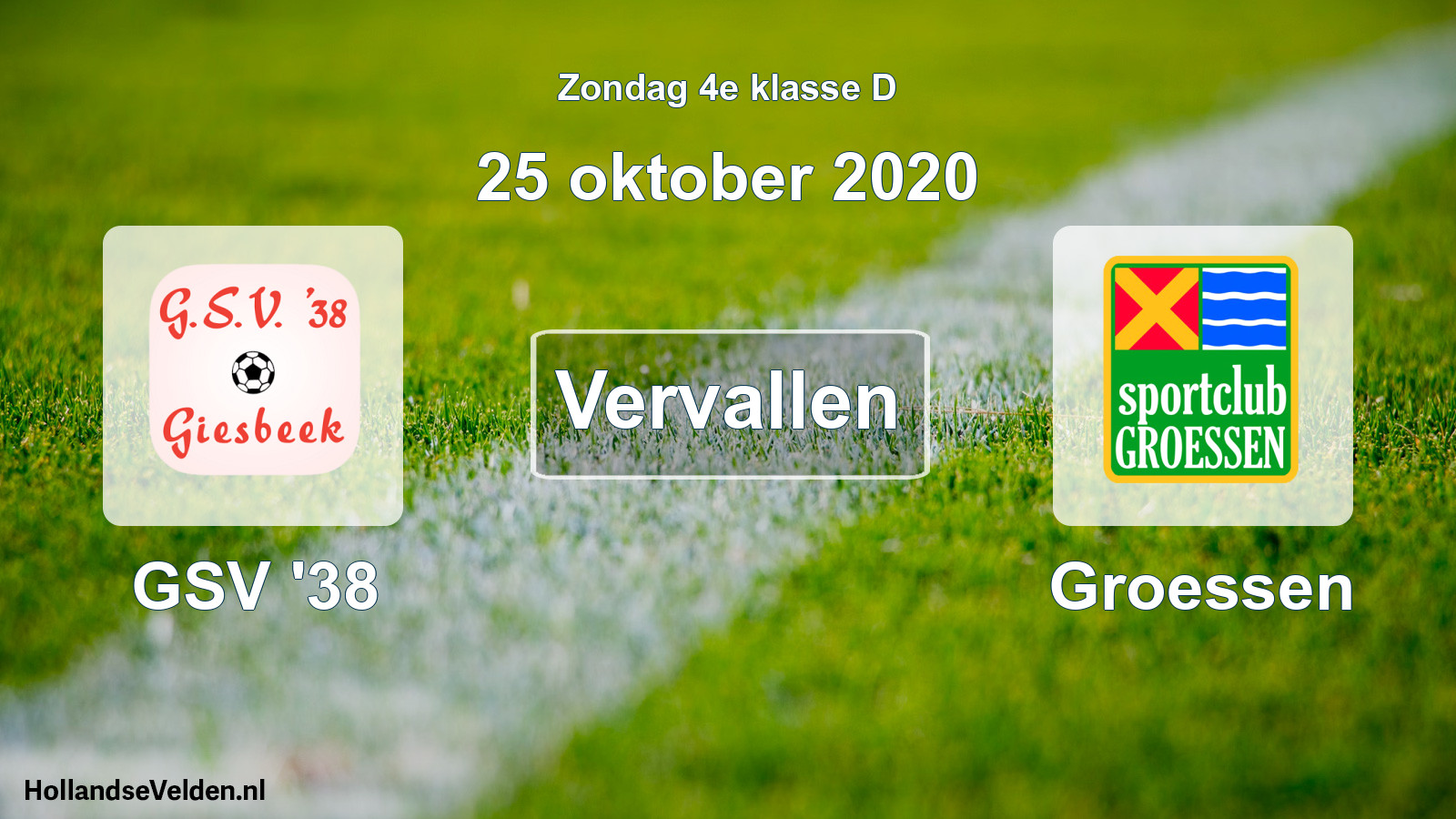 Scheduled Match: GSV '38 - Groessen (25 October 2020)