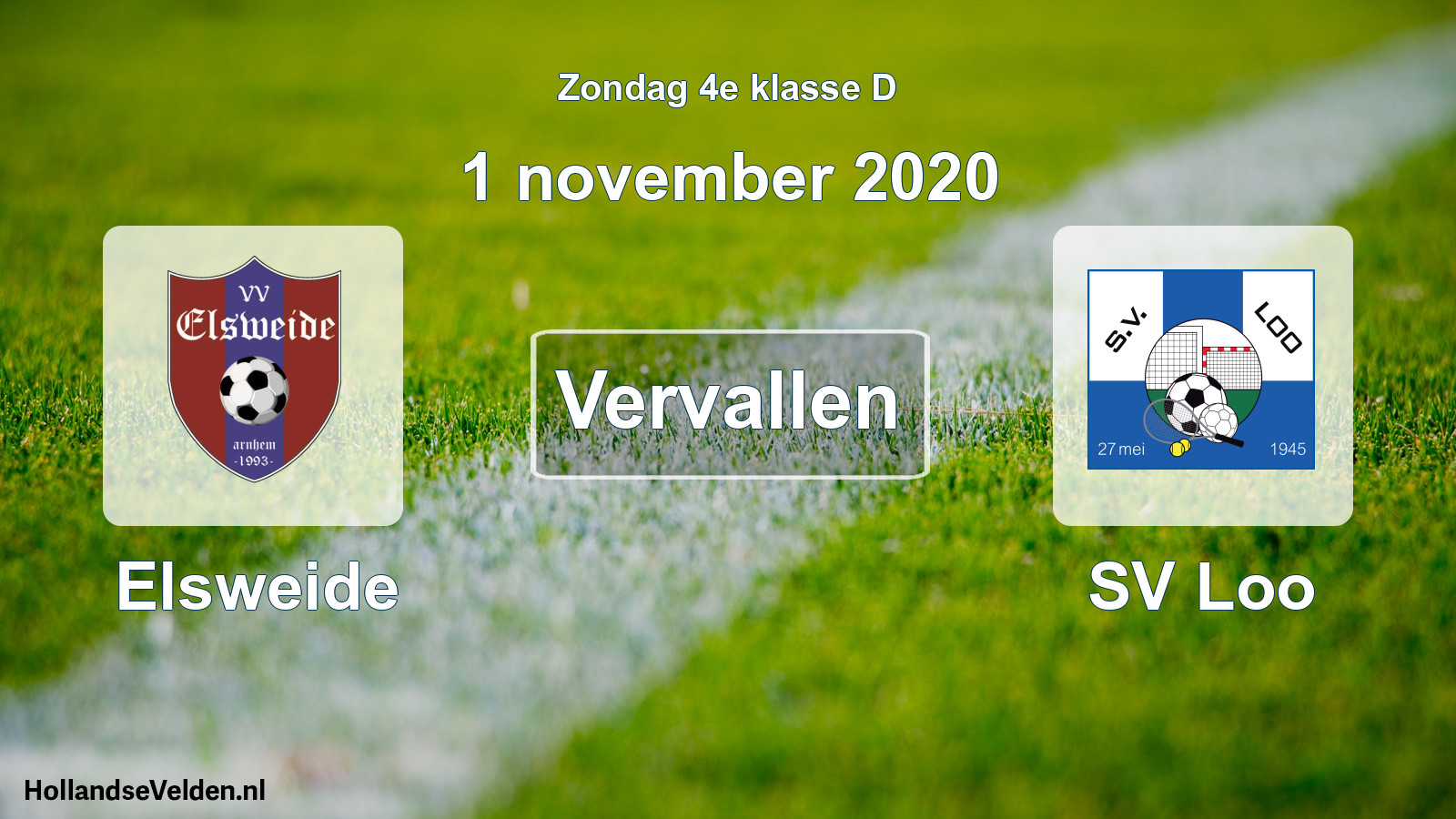 Scheduled Match: Elsweide - SV Loo (1 November 2020)