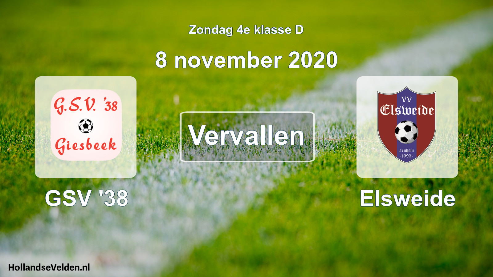 Scheduled Match: GSV '38 - Elsweide (8 November 2020)
