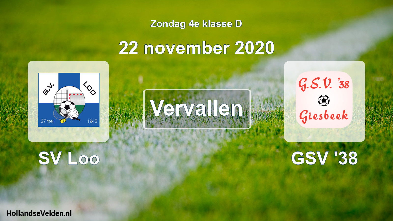 Scheduled Match: SV Loo - GSV '38 (22 November 2020)