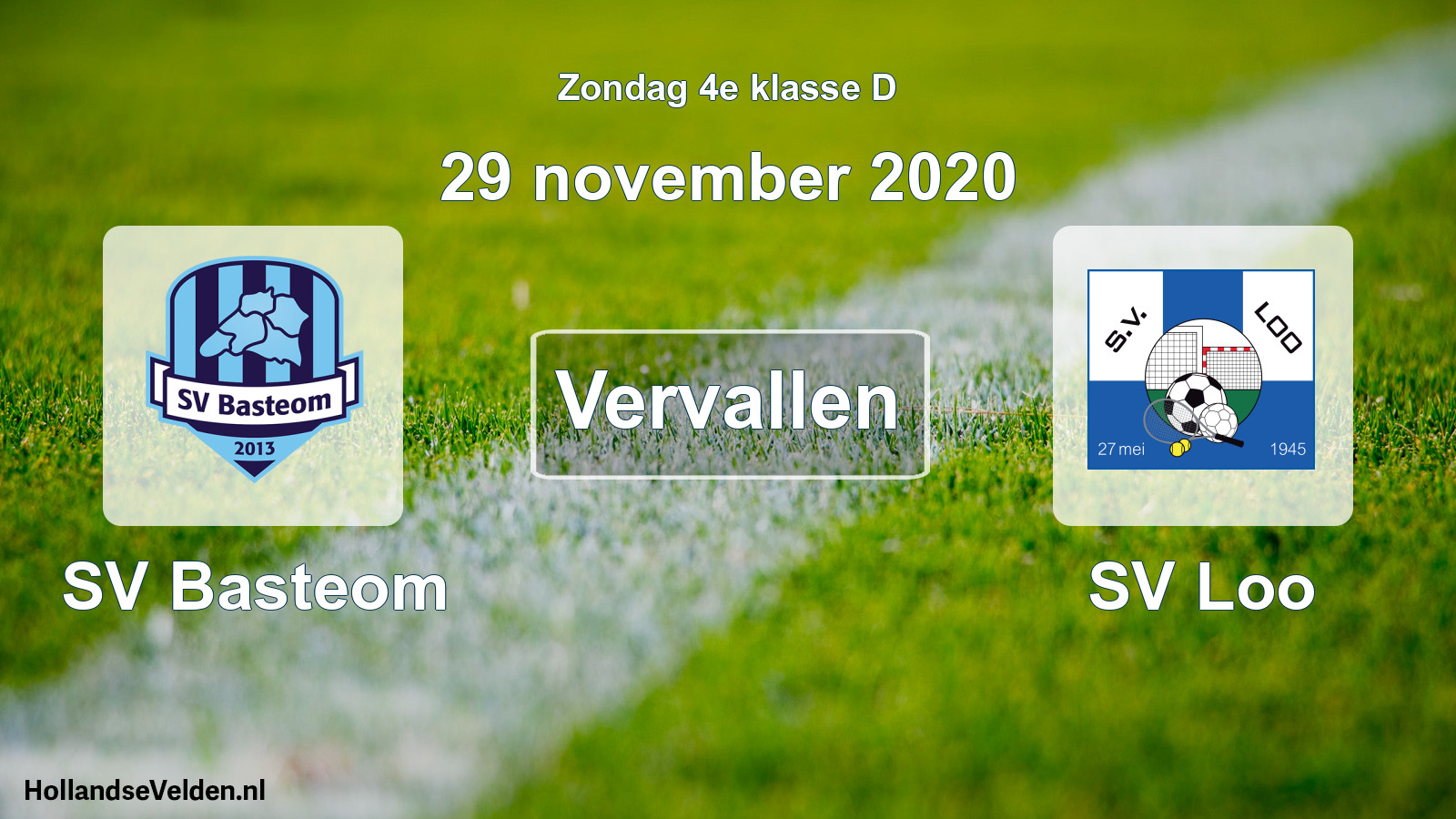 Scheduled Match: SV Basteom - SV Loo (29 November 2020)