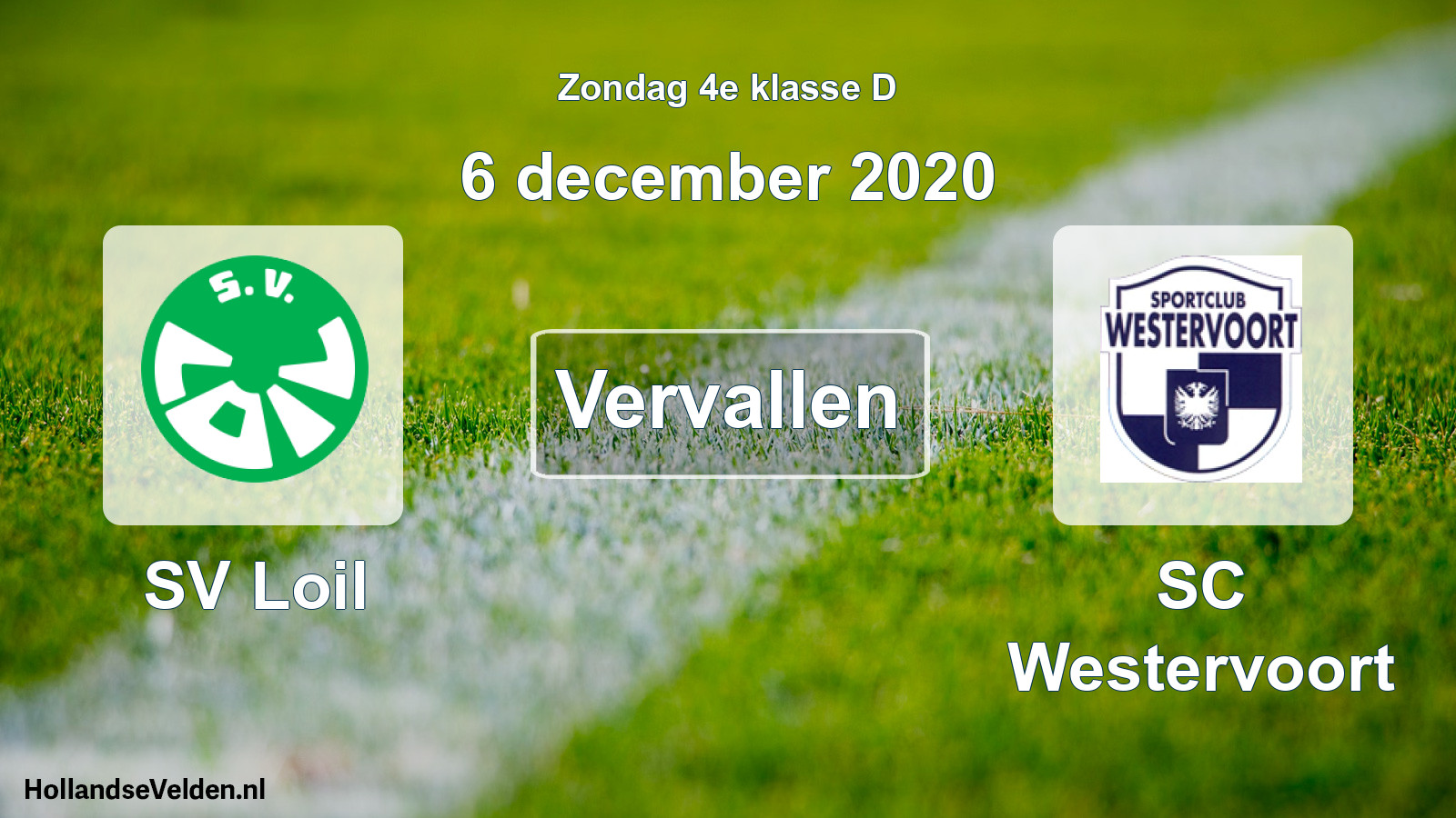 Scheduled Match: SV Loil - SC Westervoort (6 December 2020)