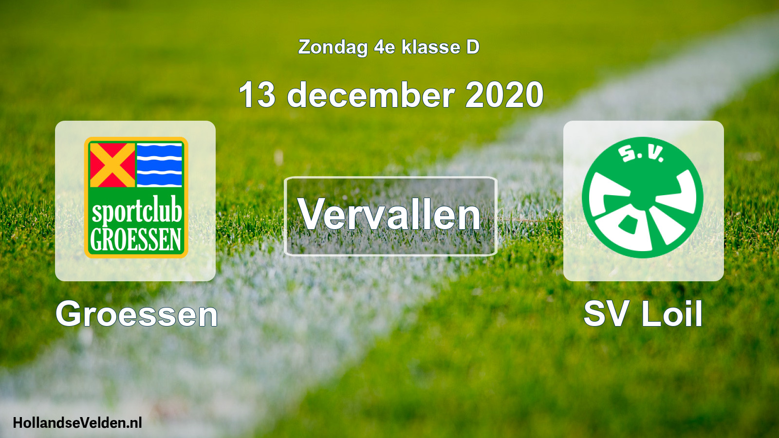Scheduled Match: Groessen - SV Loil (13 December 2020)