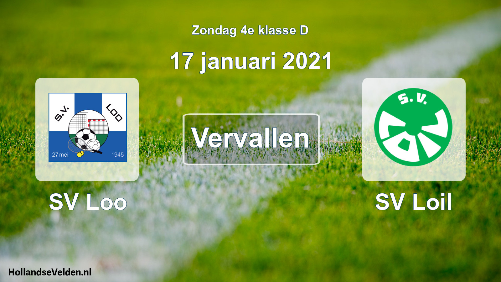 Scheduled Match: SV Loo - SV Loil (17 January 2021)