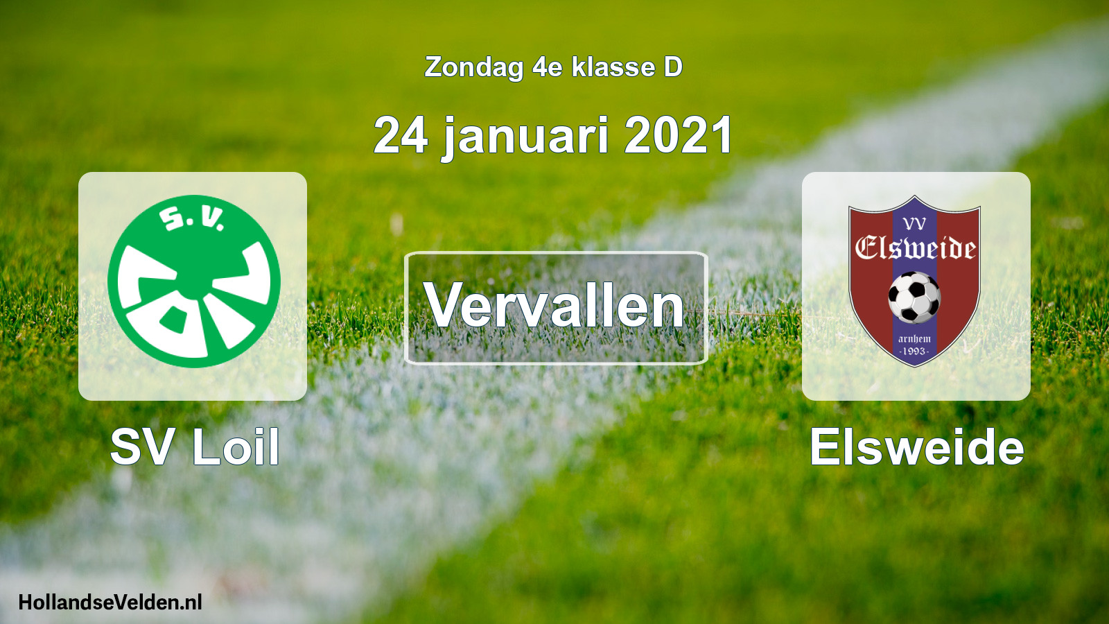 Scheduled Match: SV Loil - Elsweide (24 January 2021)
