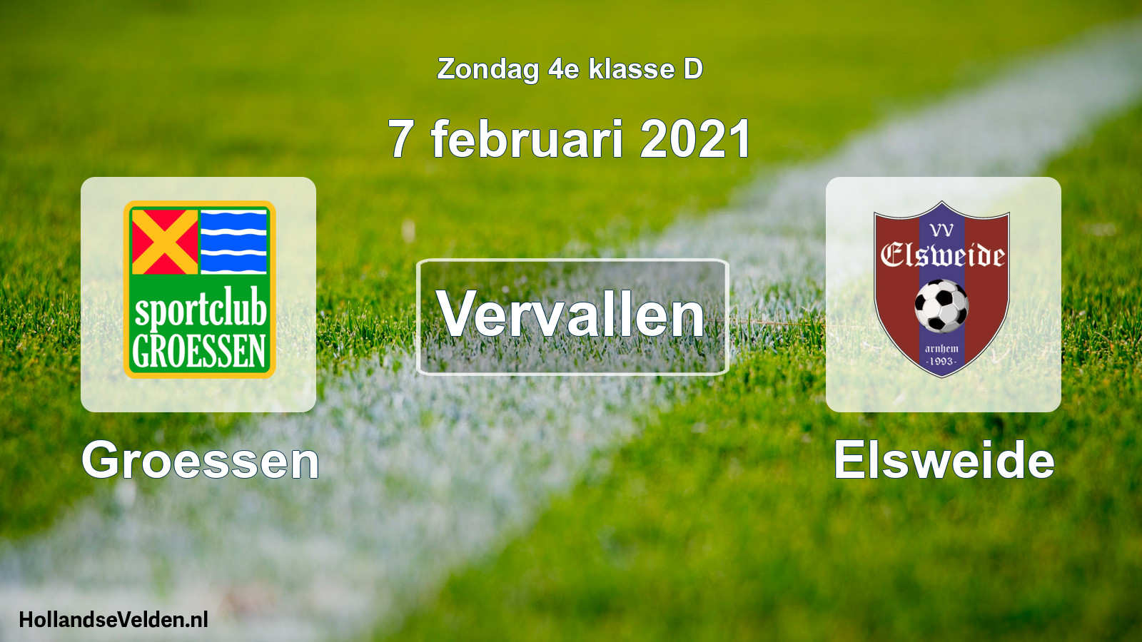 Scheduled Match: Groessen - Elsweide (7 February 2021)
