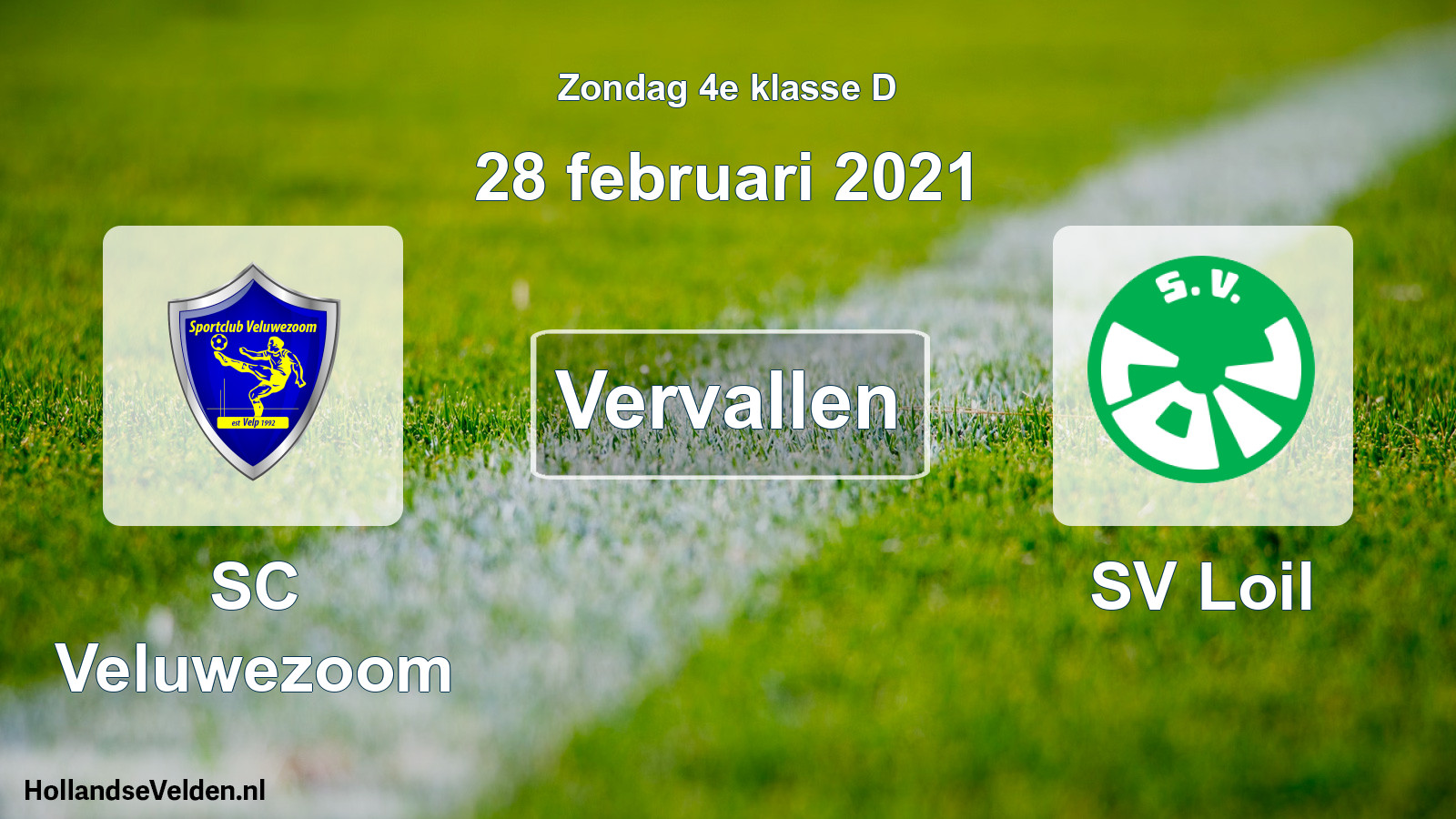 Scheduled Match: SC Veluwezoom - SV Loil (28 February 2021)