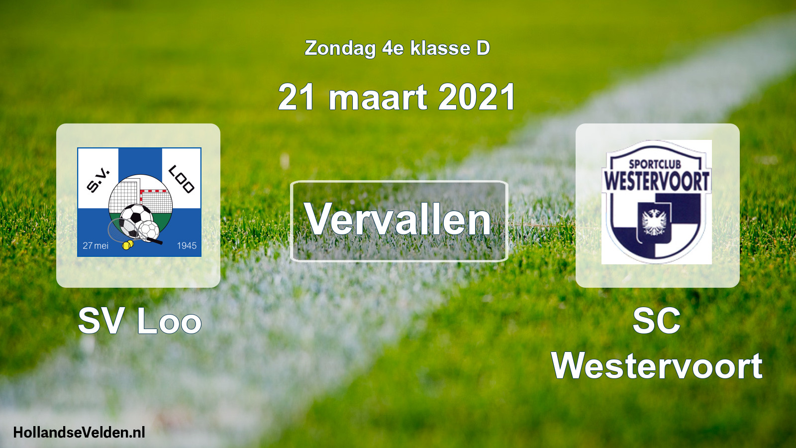 Scheduled Match: SV Loo - SC Westervoort (21 March 2021)