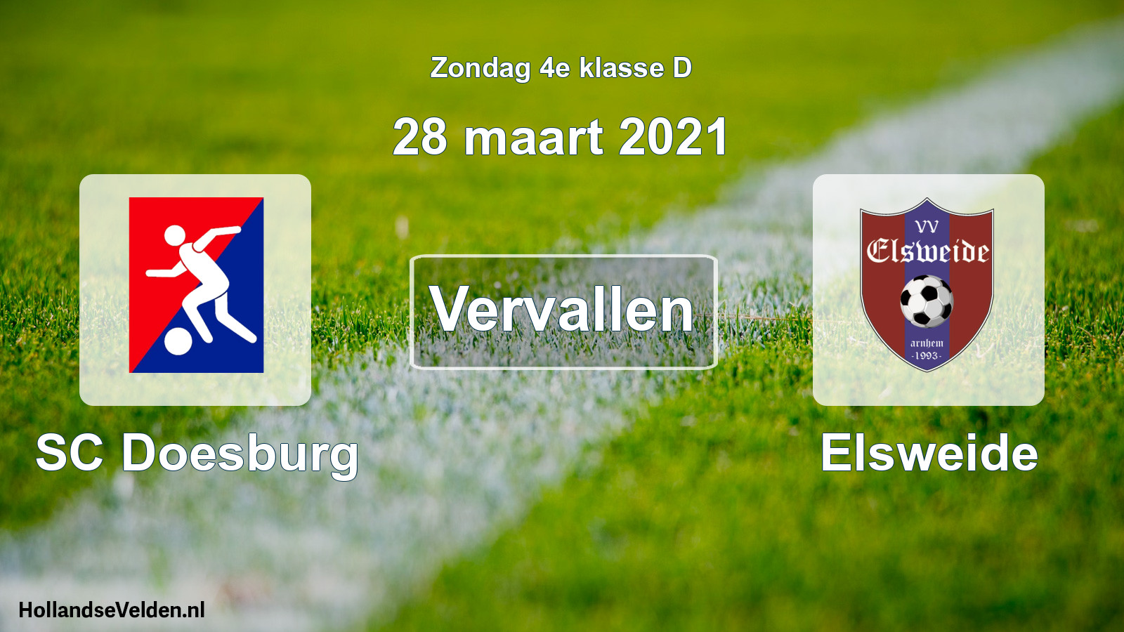Scheduled Match: SC Doesburg - Elsweide (28 March 2021)
