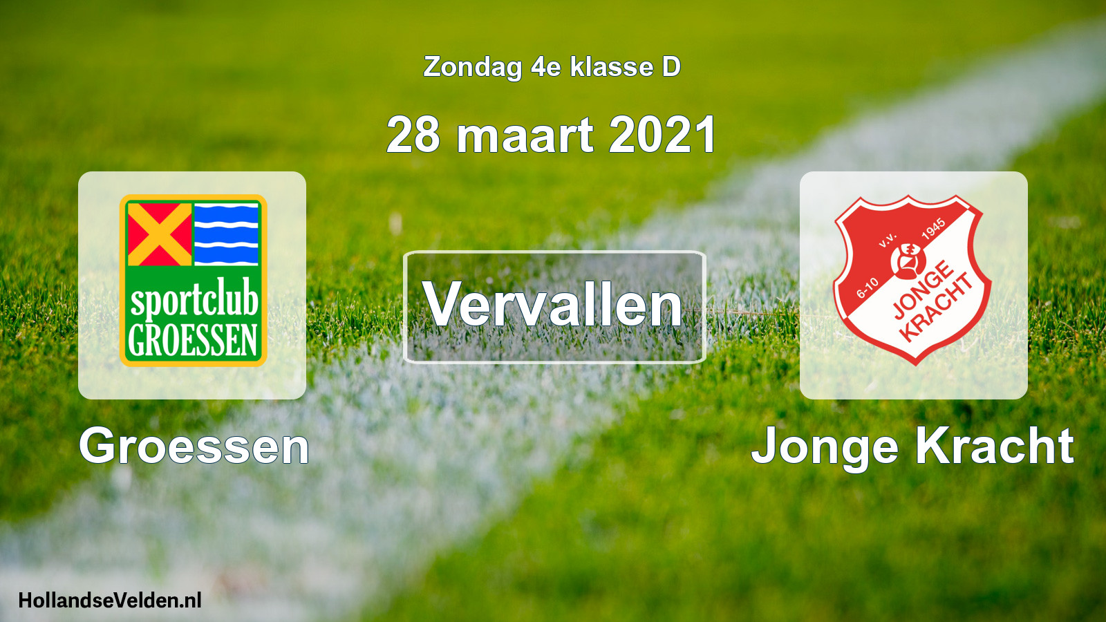 Scheduled Match: Groessen - Jonge Kracht (28 March 2021)