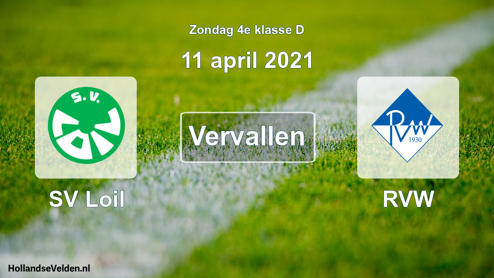 Scheduled Match: SV Loil - RVW (11 April 2021)