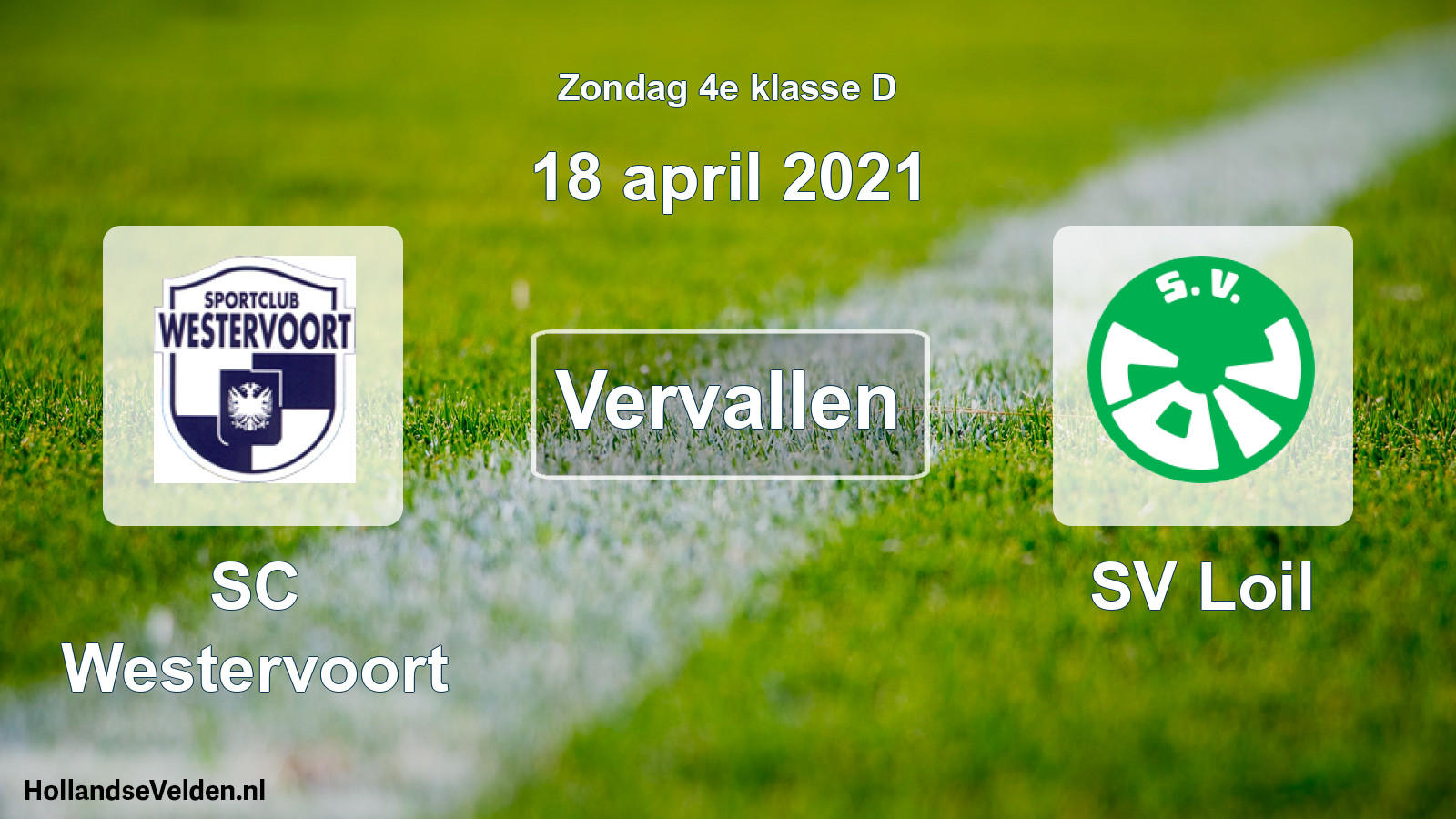 Scheduled Match: SC Westervoort - SV Loil (18 April 2021)