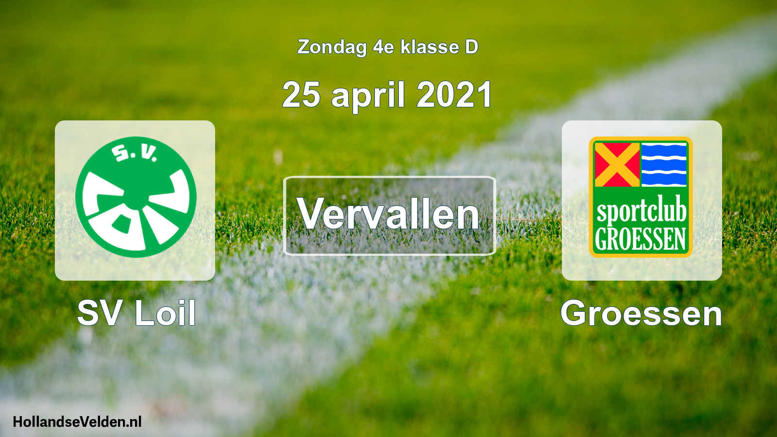 Scheduled Match: SV Loil - Groessen (25 April 2021)