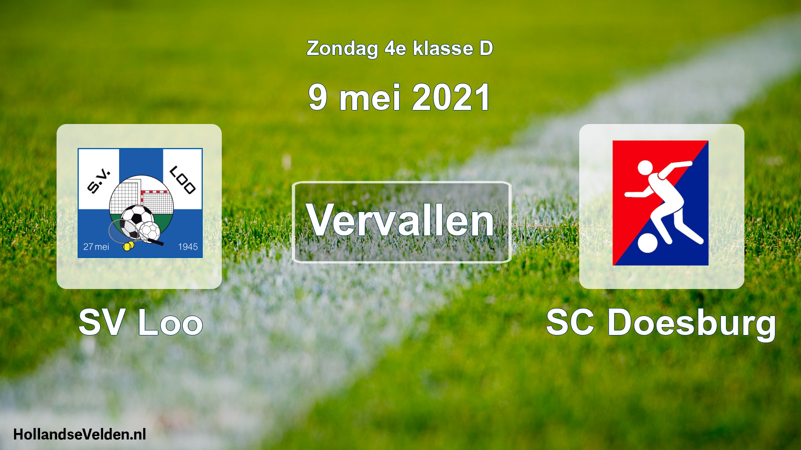 Scheduled Match: SV Loo - SC Doesburg (9 May 2021)