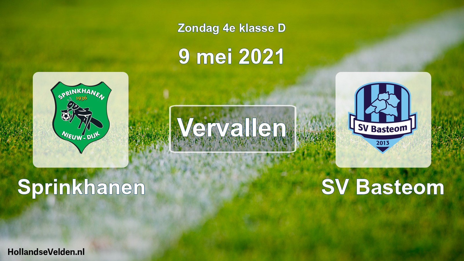 Scheduled Match: Sprinkhanen - SV Basteom (9 May 2021)