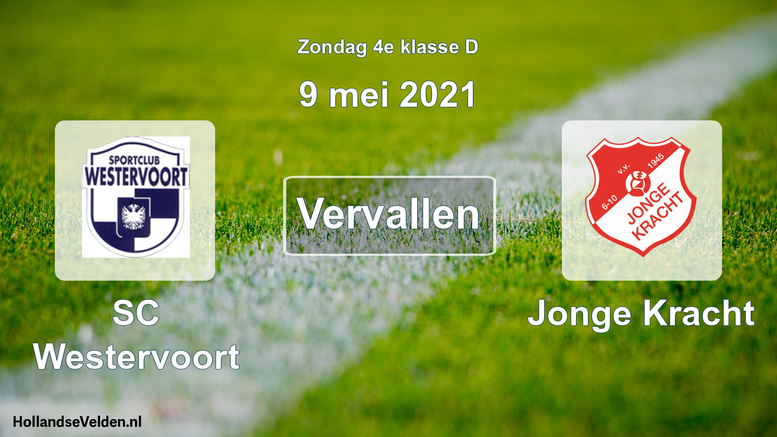 Scheduled Match: SC Westervoort - Jonge Kracht (9 May 2021)