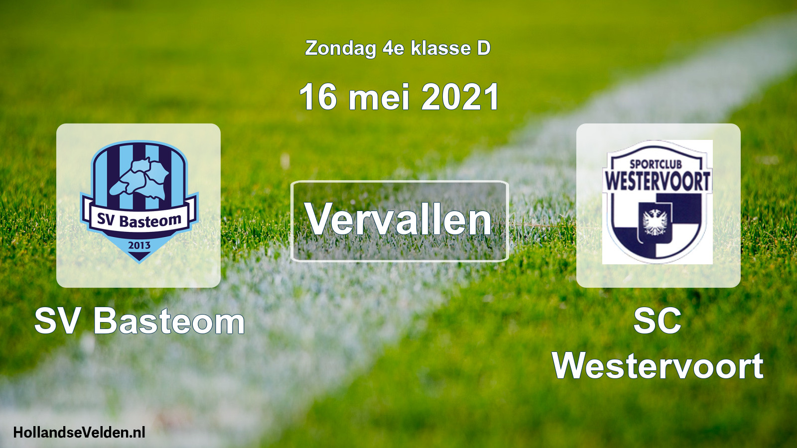 Scheduled Match: SV Basteom - SC Westervoort (16 May 2021)