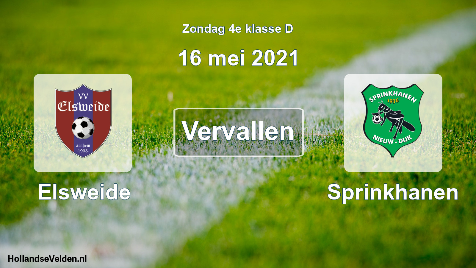 Scheduled Match: Elsweide - Sprinkhanen (16 May 2021)