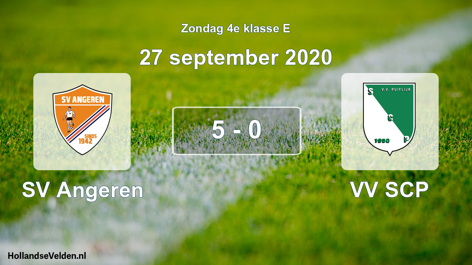 Total number of matches played: SV Angeren - VV SCP 5 - 0 (27 September 2020)