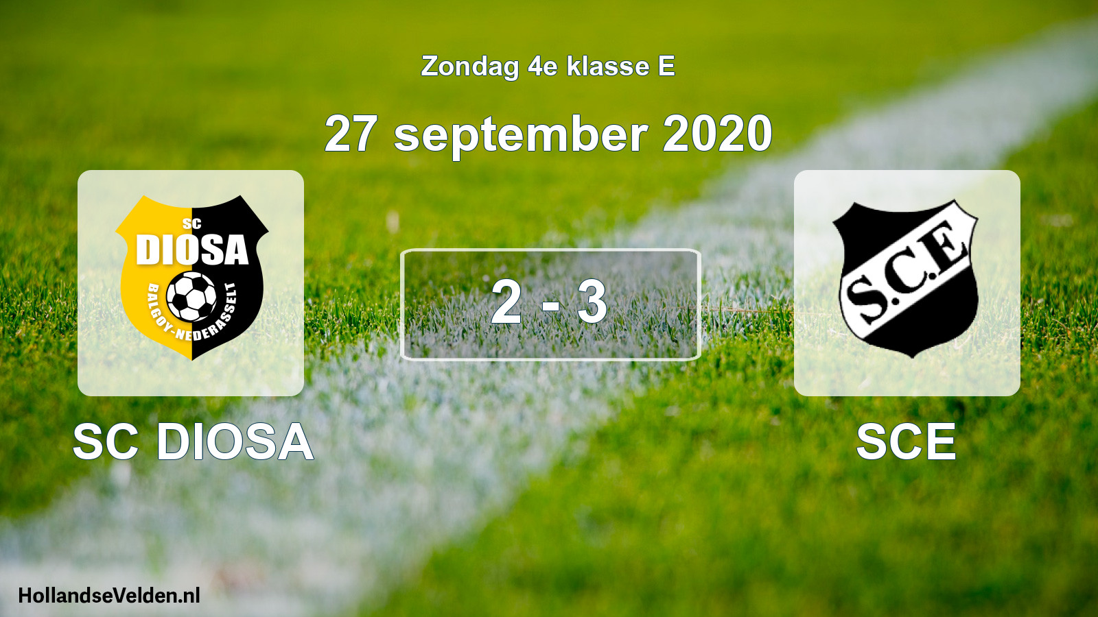 Total number of matches played: SC DIOSA - SCE 2 - 3 (27 September 2020)