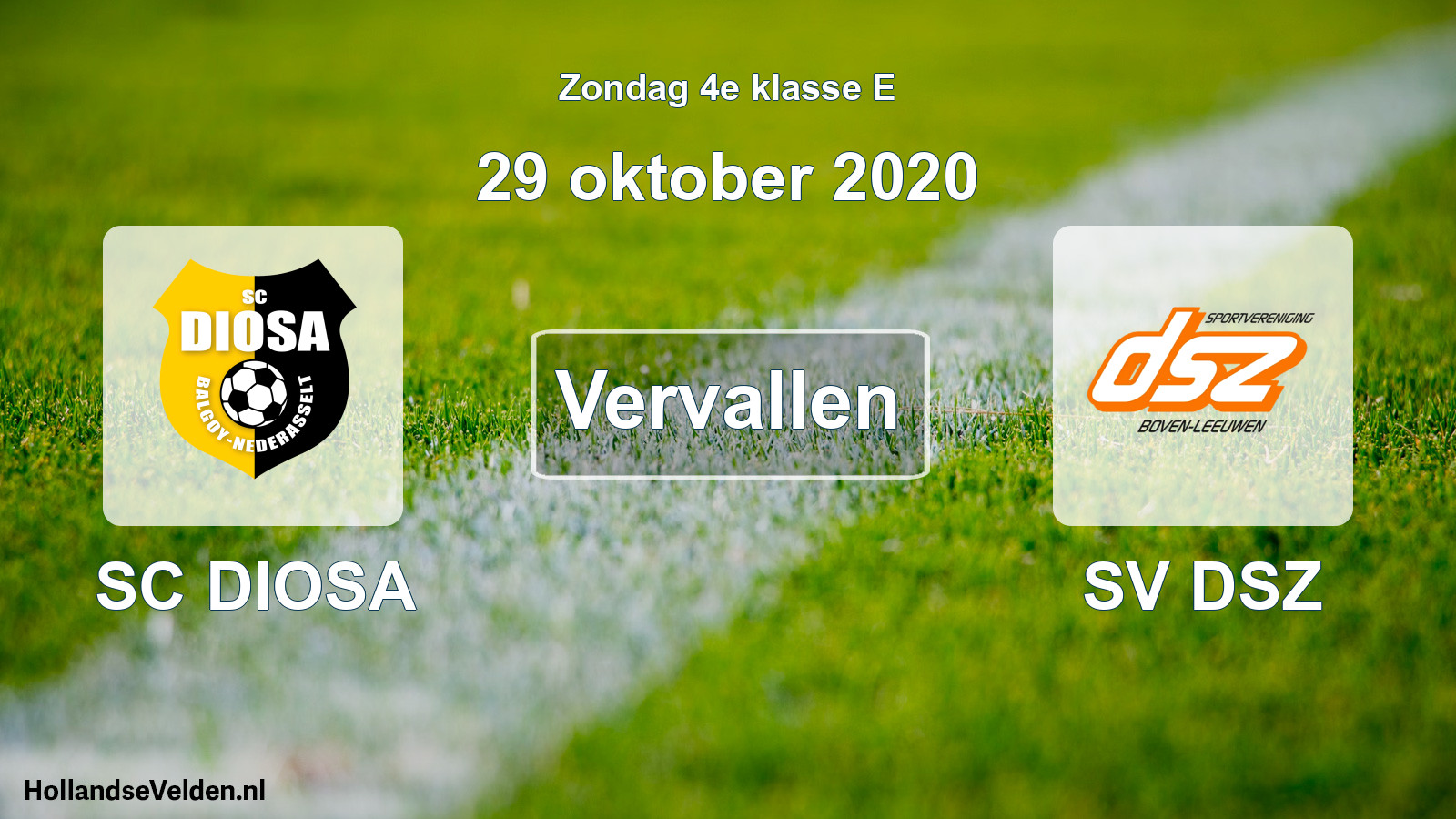Scheduled Match: SC DIOSA - SV DSZ (29 October 2020)