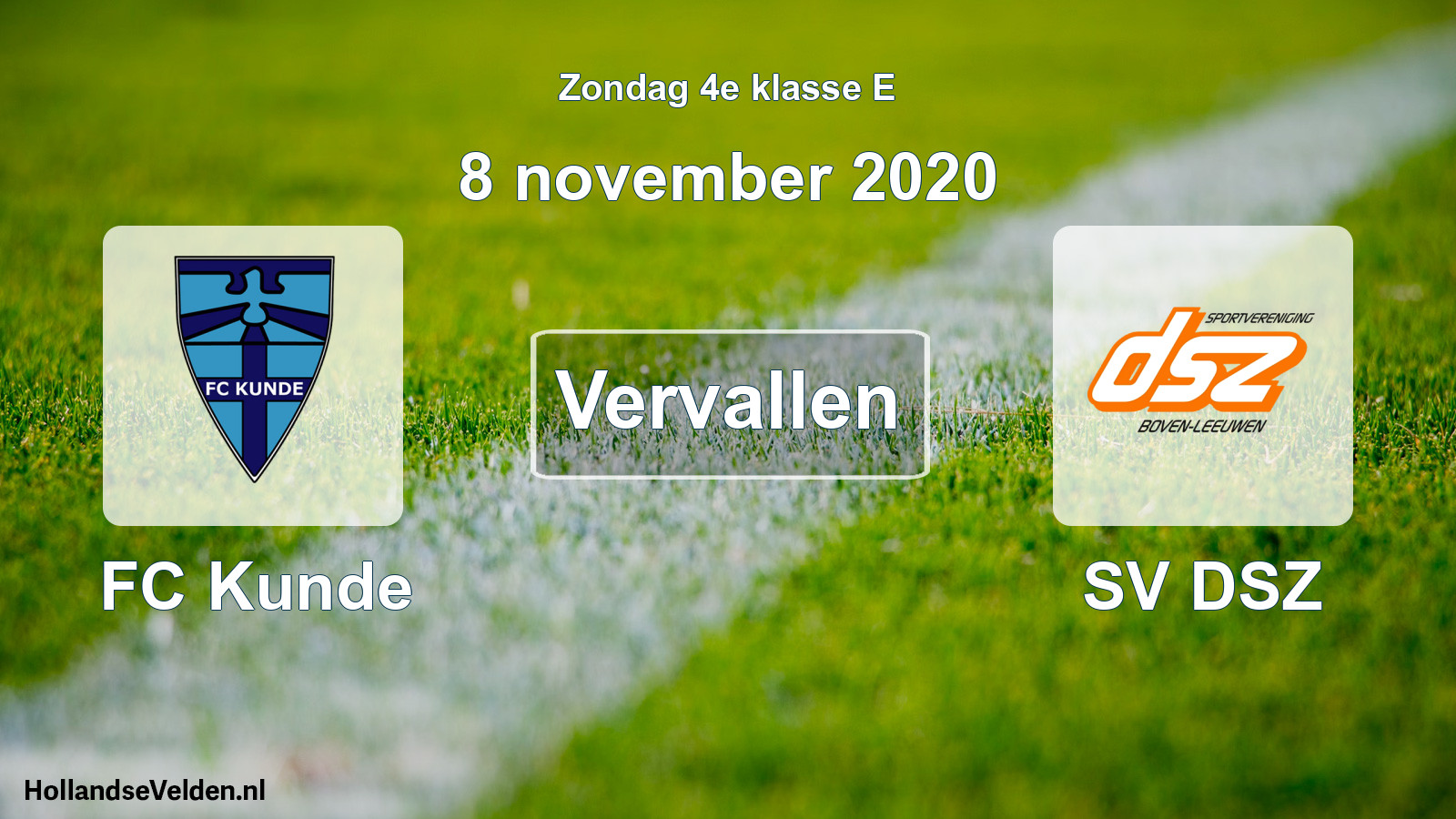 Scheduled Match: FC Kunde - SV DSZ (8 November 2020)