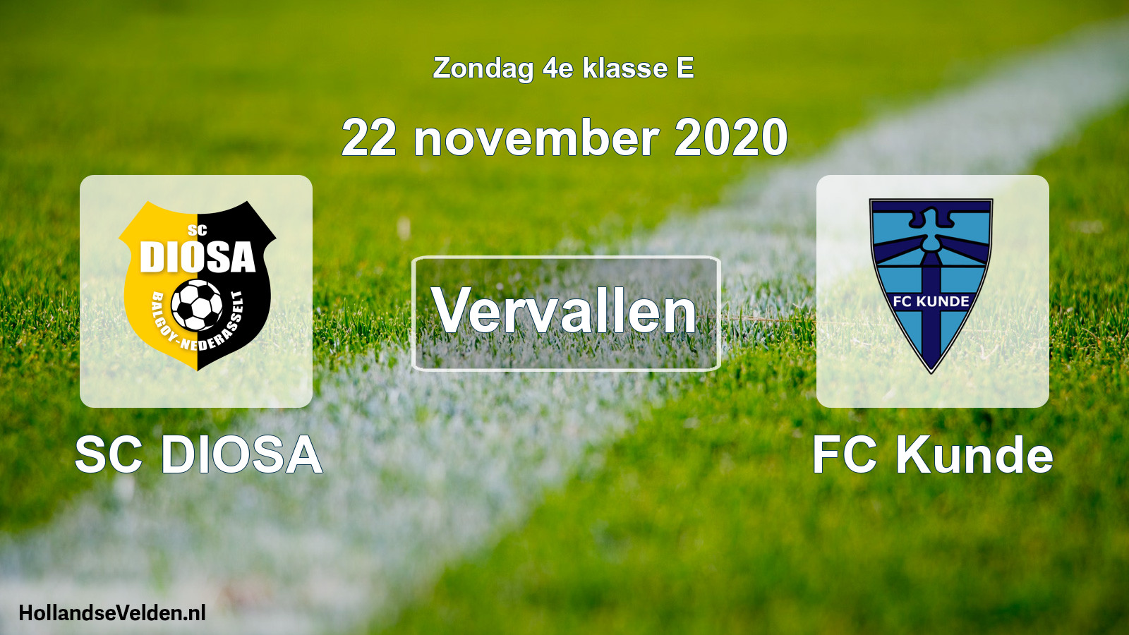 Scheduled Match: SC DIOSA - FC Kunde (22 November 2020)