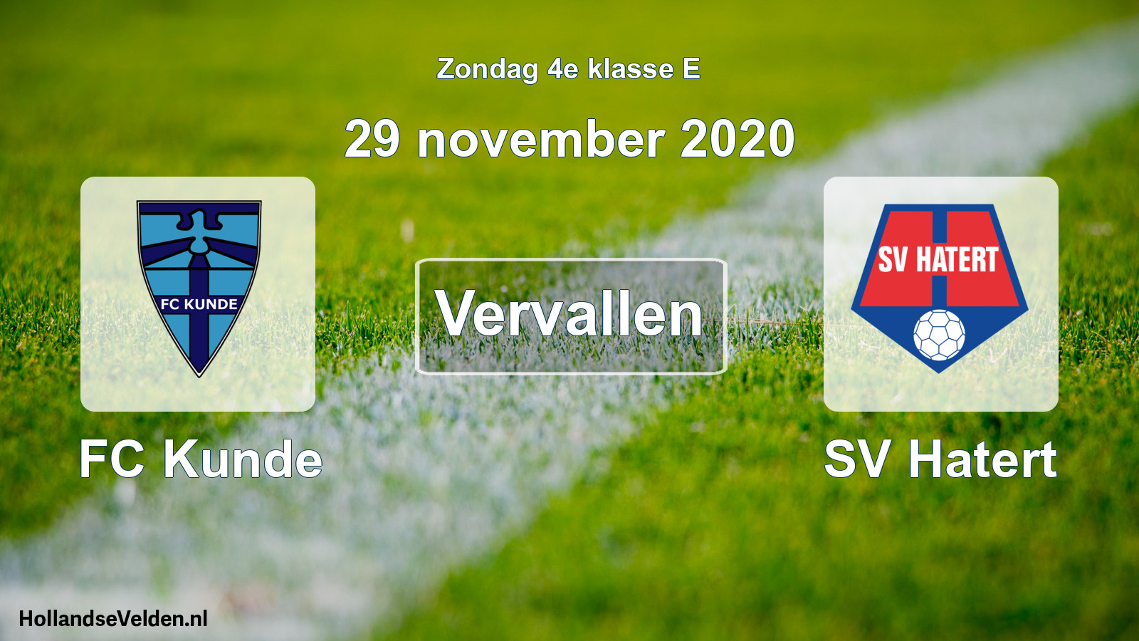 Scheduled Match: FC Kunde - SV Hatert (29 November 2020)