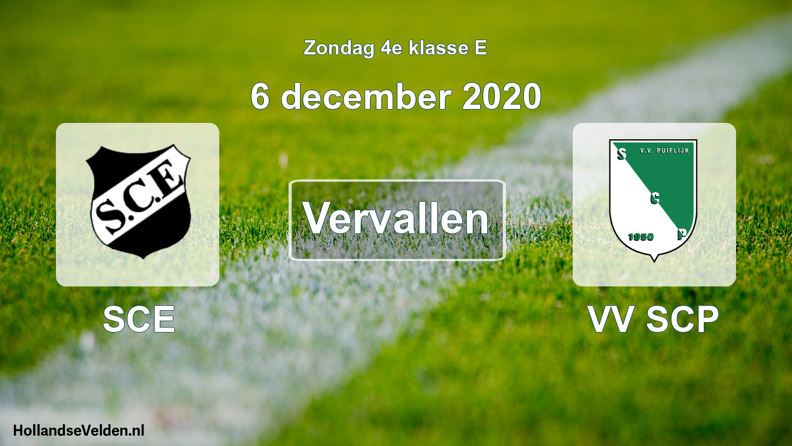 Scheduled Match: SCE - VV SCP (6 December 2020)