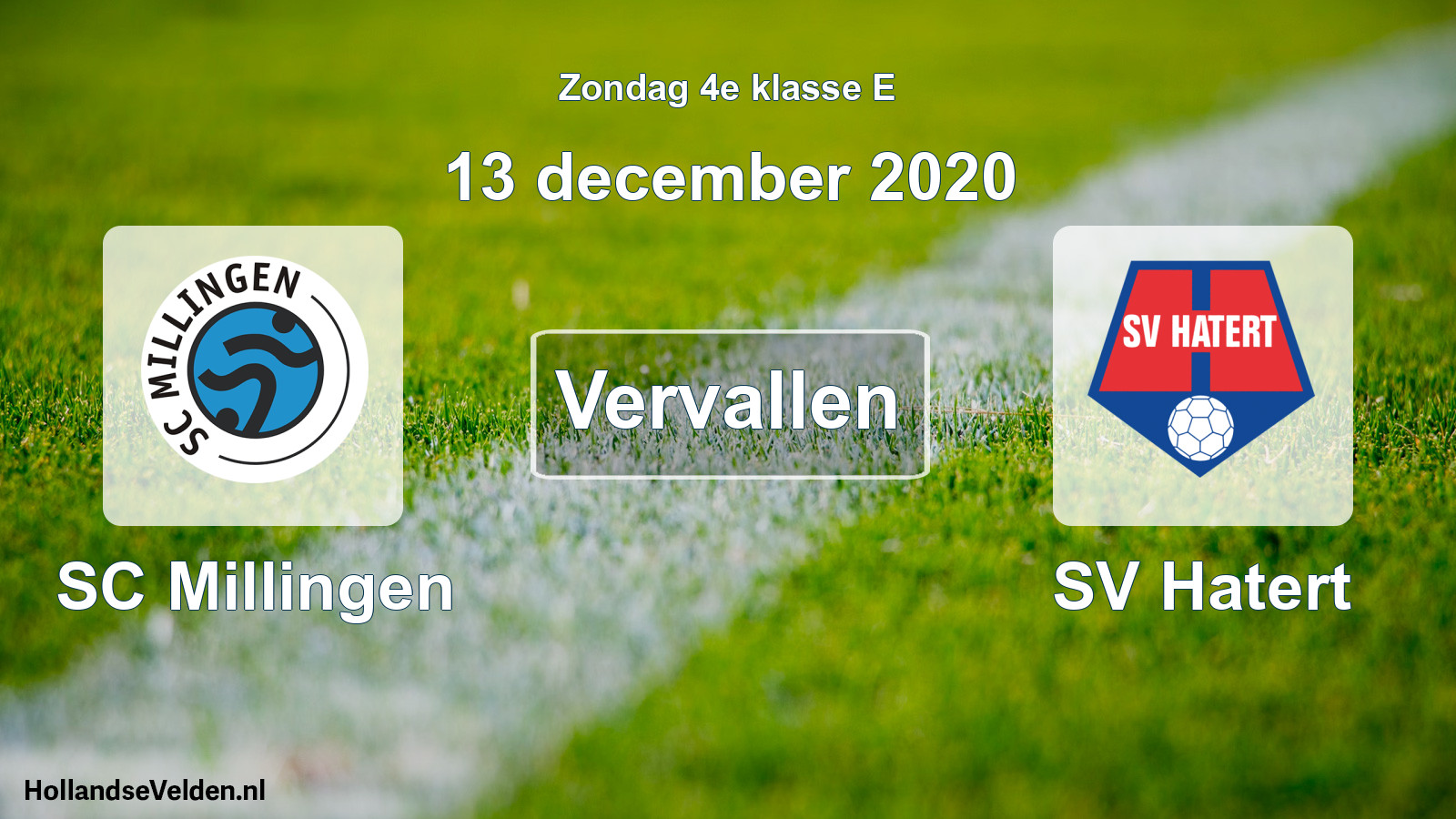 Scheduled Match: SC Millingen - SV Hatert (13 December 2020)