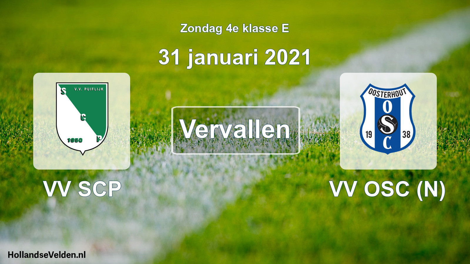 Scheduled Match: VV SCP - VV OSC (N) (31 January 2021)