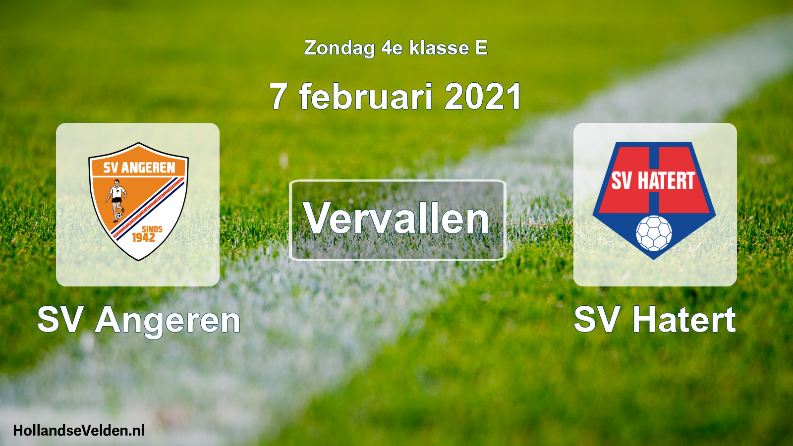 Scheduled Match: SV Angeren - SV Hatert (7 February 2021)
