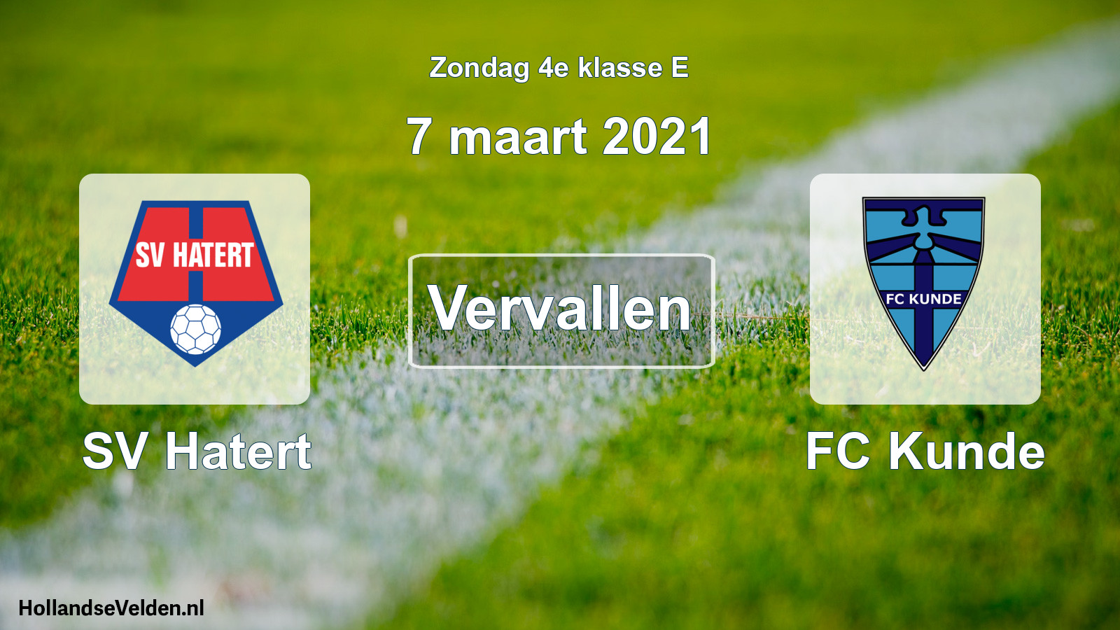 Scheduled Match: SV Hatert - FC Kunde (7 March 2021)