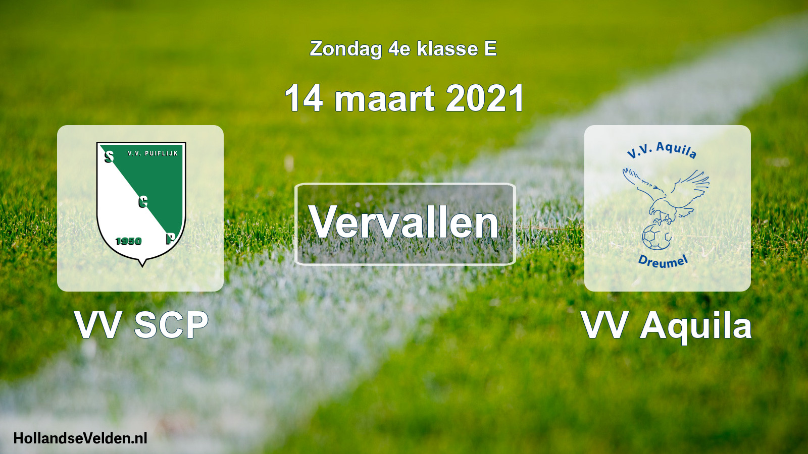 Scheduled Match: VV SCP - VV Aquila (14 March 2021)