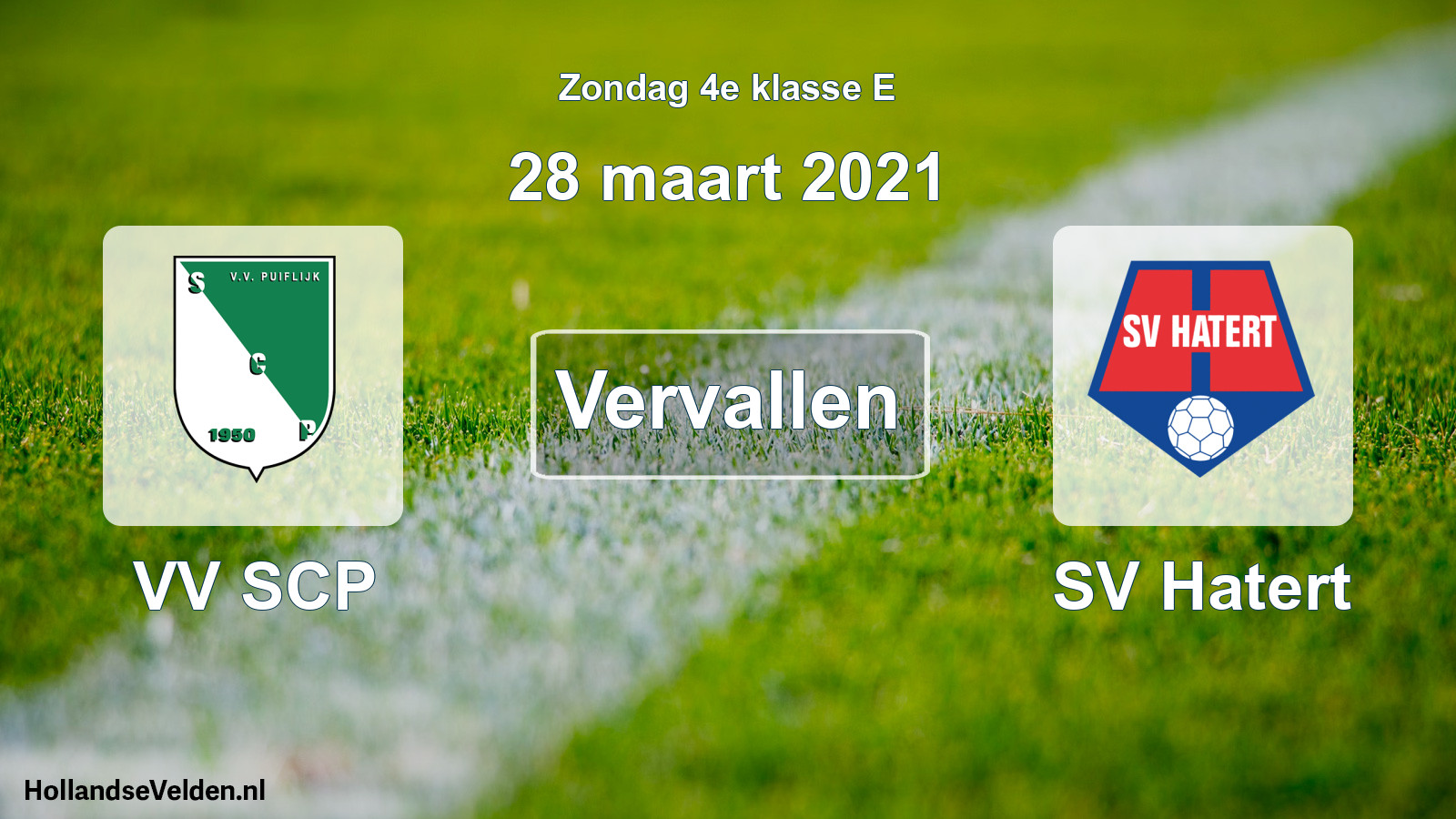 Scheduled Match: VV SCP - SV Hatert (28 March 2021)