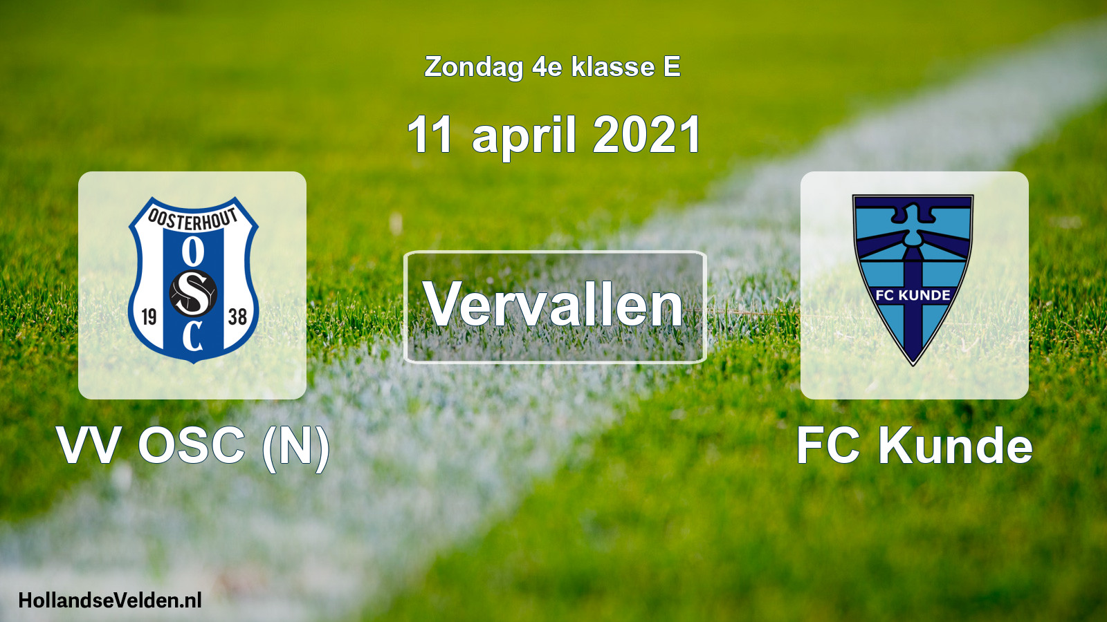 Scheduled Match: VV OSC (N) - FC Kunde (11 April 2021)