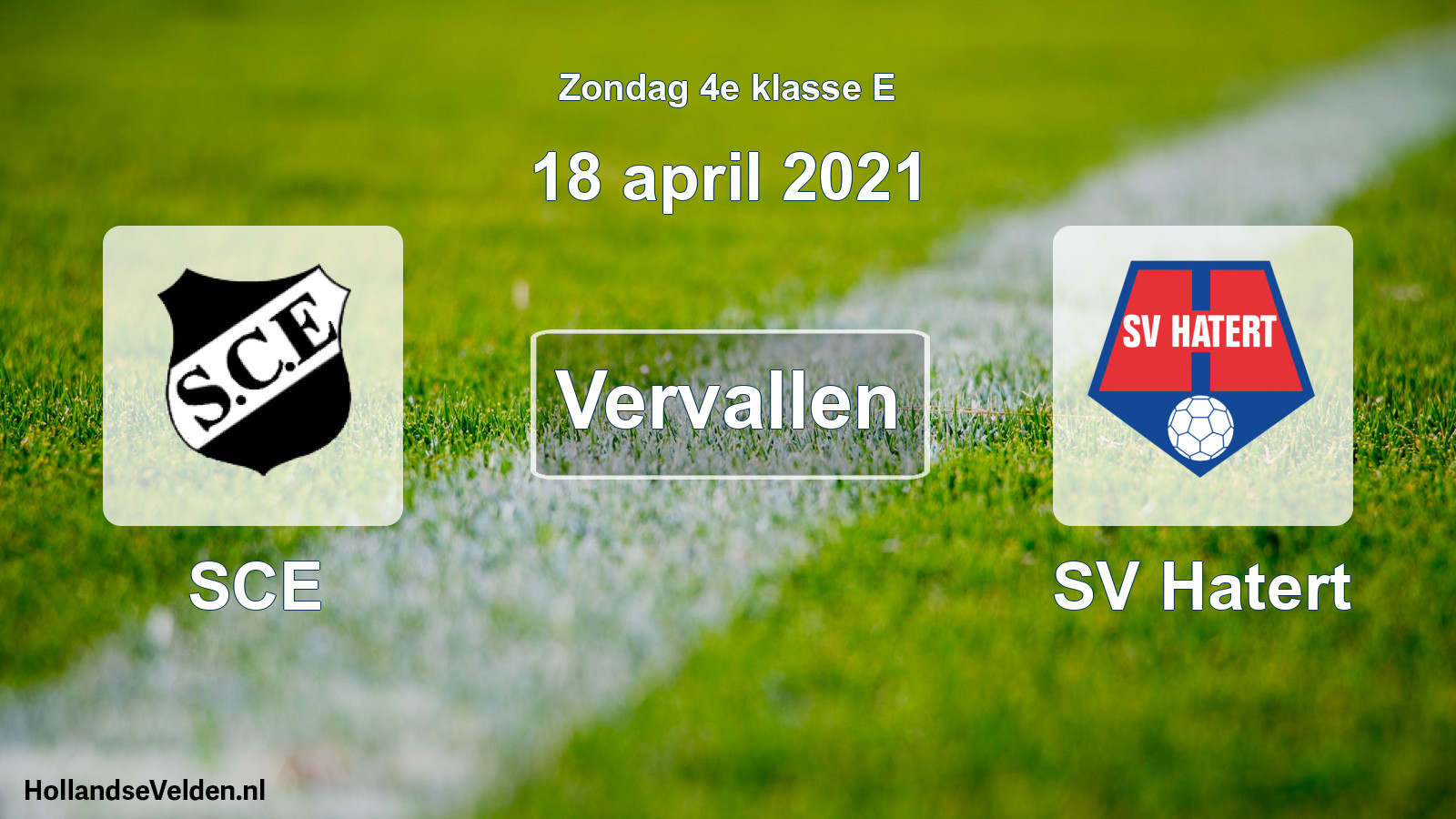 Scheduled Match: SCE - SV Hatert (18 April 2021)