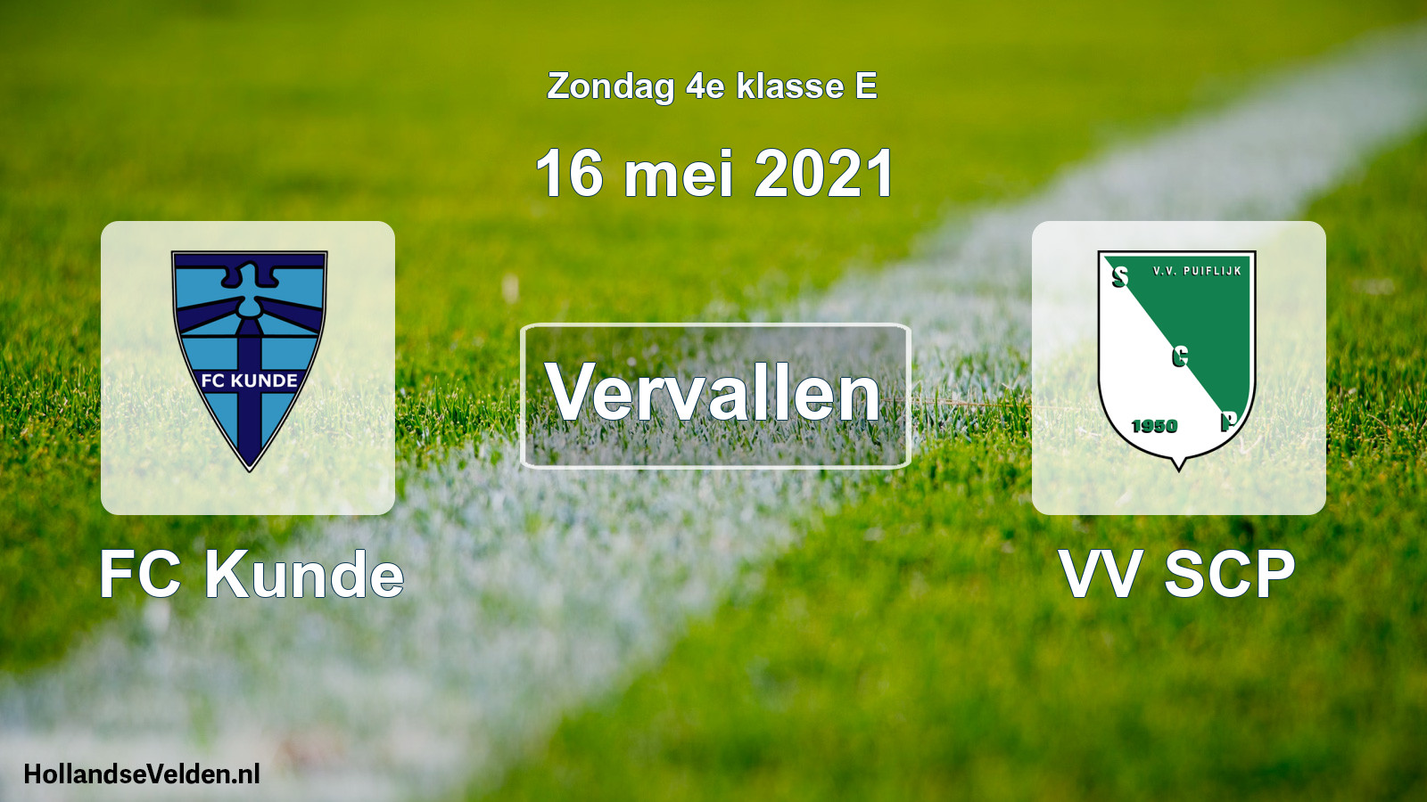 Scheduled Match: FC Kunde - VV SCP (16 May 2021)