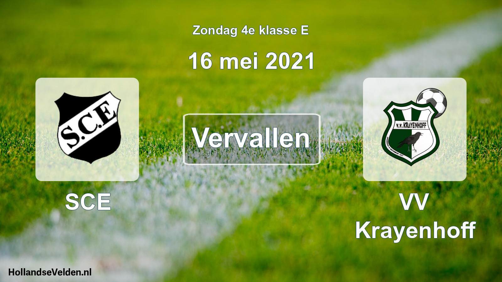 Scheduled Match: SCE - VV Krayenhoff (16 May 2021)