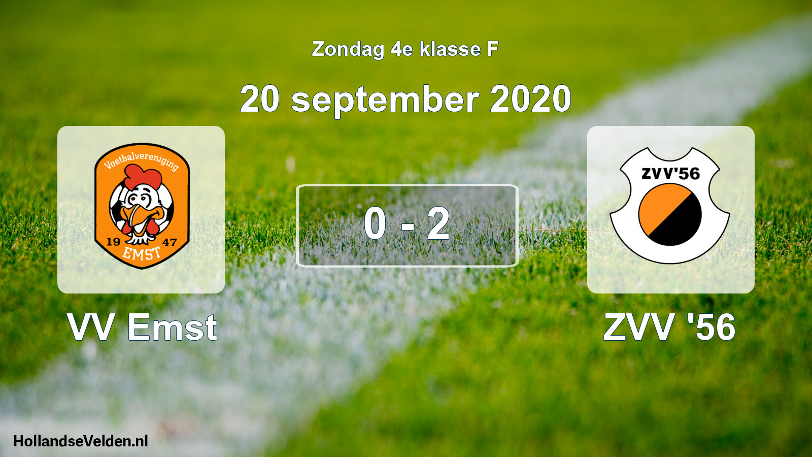Total number of matches played: VV Emst - ZVV '56 0 - 2 (20 September 2020)