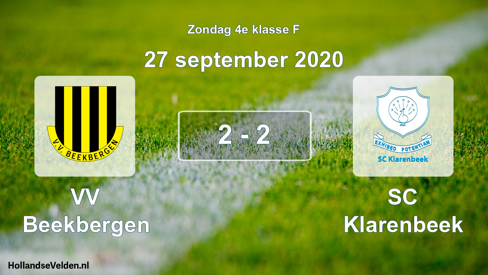 Total number of matches played: VV Beekbergen - SC Klarenbeek 2 - 2 (27 September 2020)