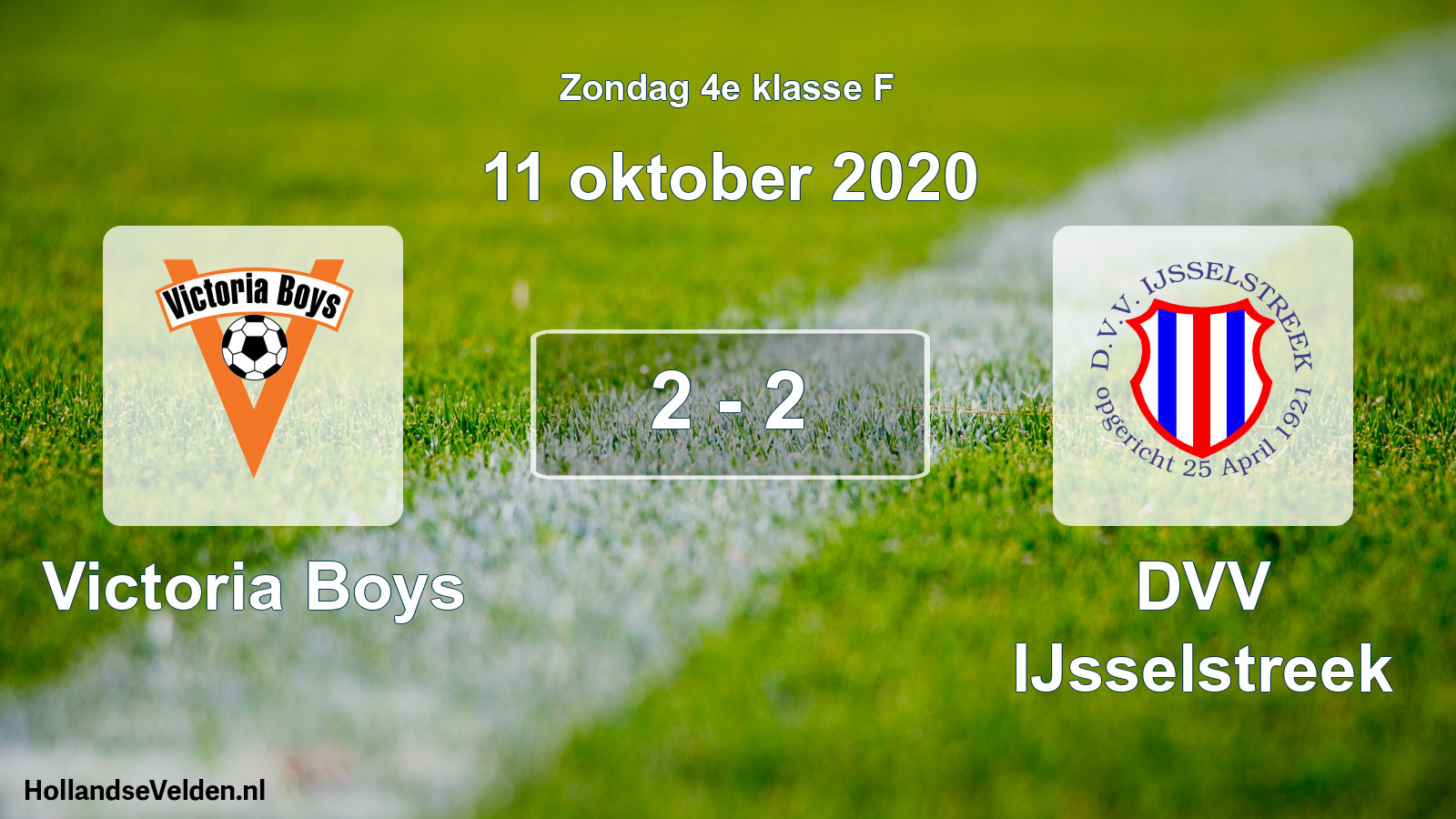 Total number of matches played: Victoria Boys - DVV IJsselstreek 2 - 2 (11 October 2020)