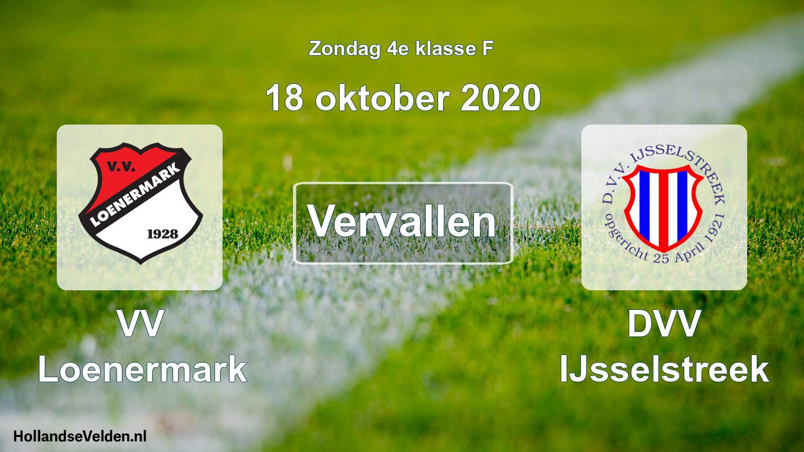 Scheduled Match: VV Loenermark - DVV IJsselstreek (18 October 2020)