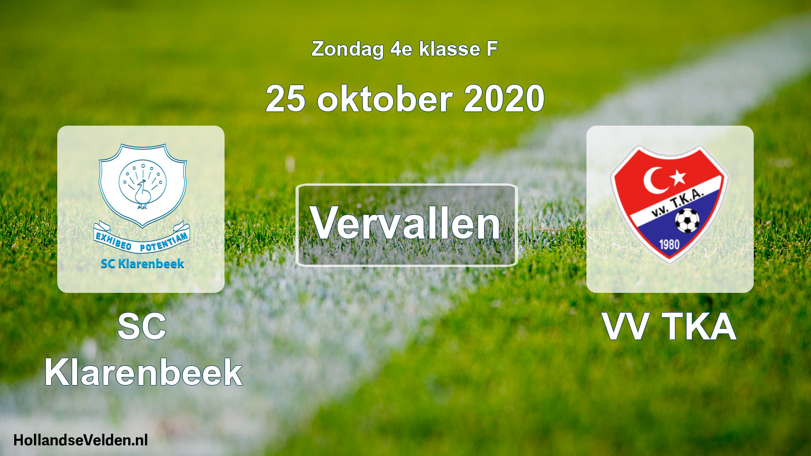 Scheduled Match: SC Klarenbeek - VV TKA (25 October 2020)