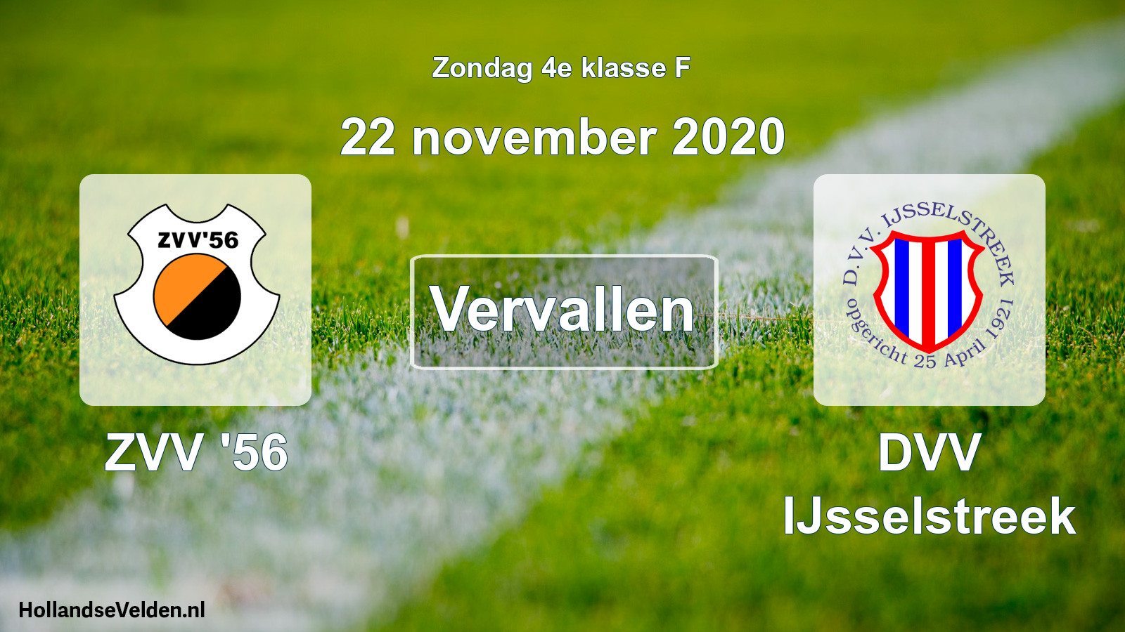 Scheduled Match: ZVV '56 - DVV IJsselstreek (22 November 2020)