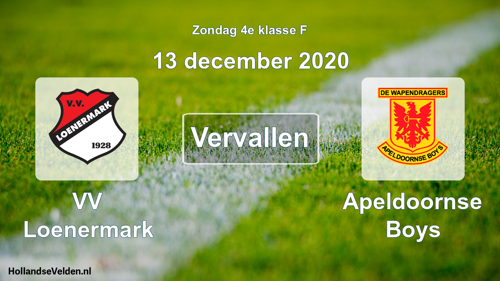 Scheduled Match: VV Loenermark - Apeldoornse Boys (13 December 2020)