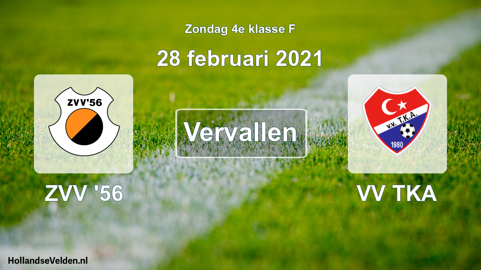 Scheduled Match: ZVV '56 - VV TKA (28 February 2021)