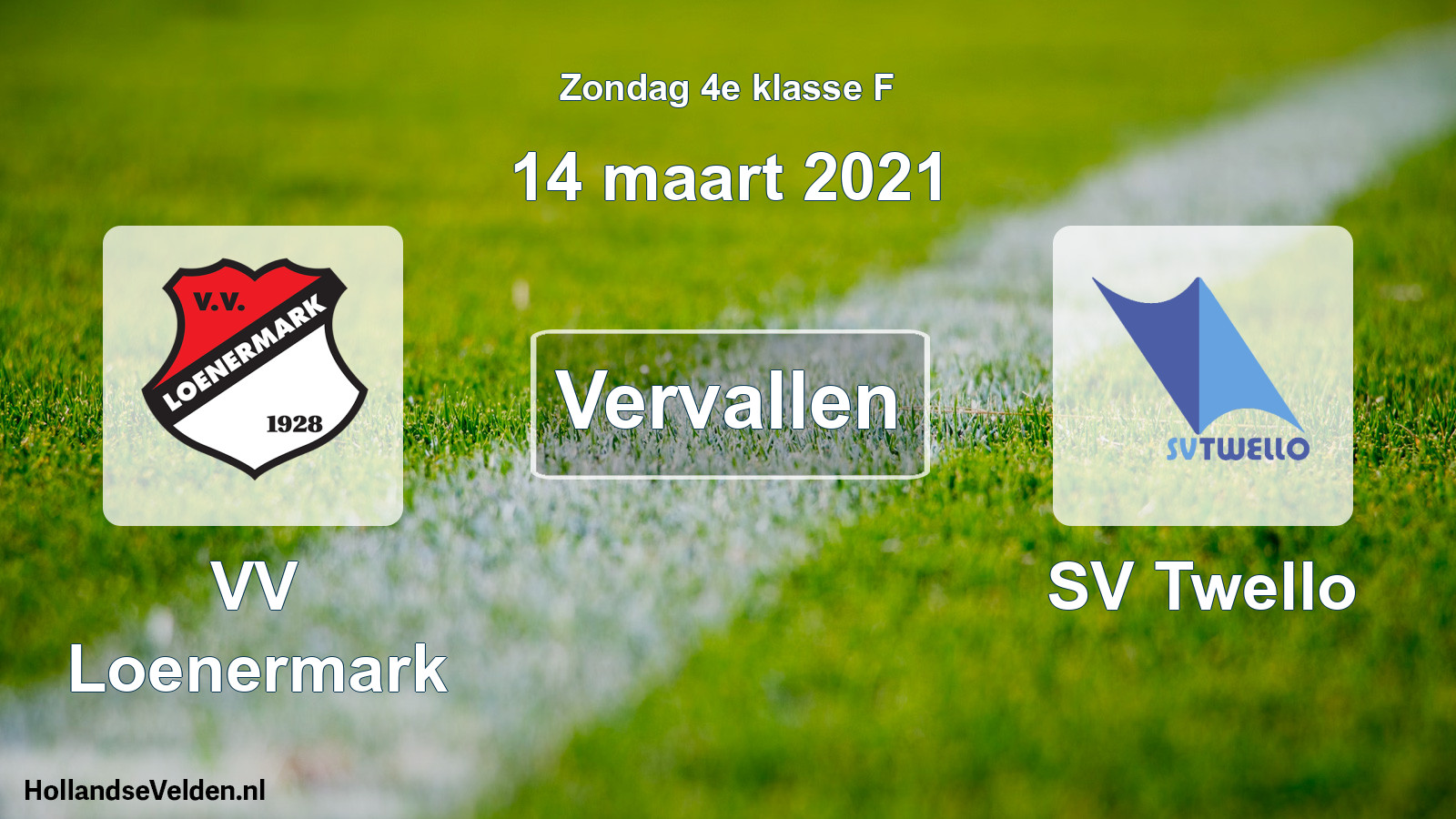 Scheduled Match: VV Loenermark - SV Twello (14 March 2021)